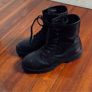 Thursday black combat boots